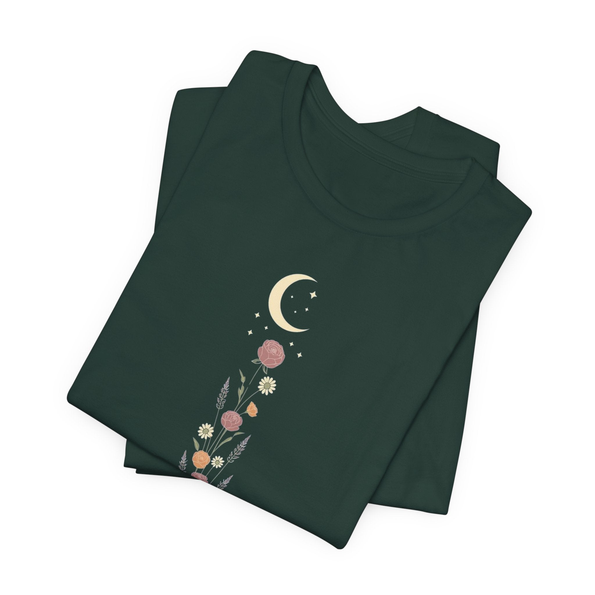 Wildflowers and Crescent Moon T-Shirt