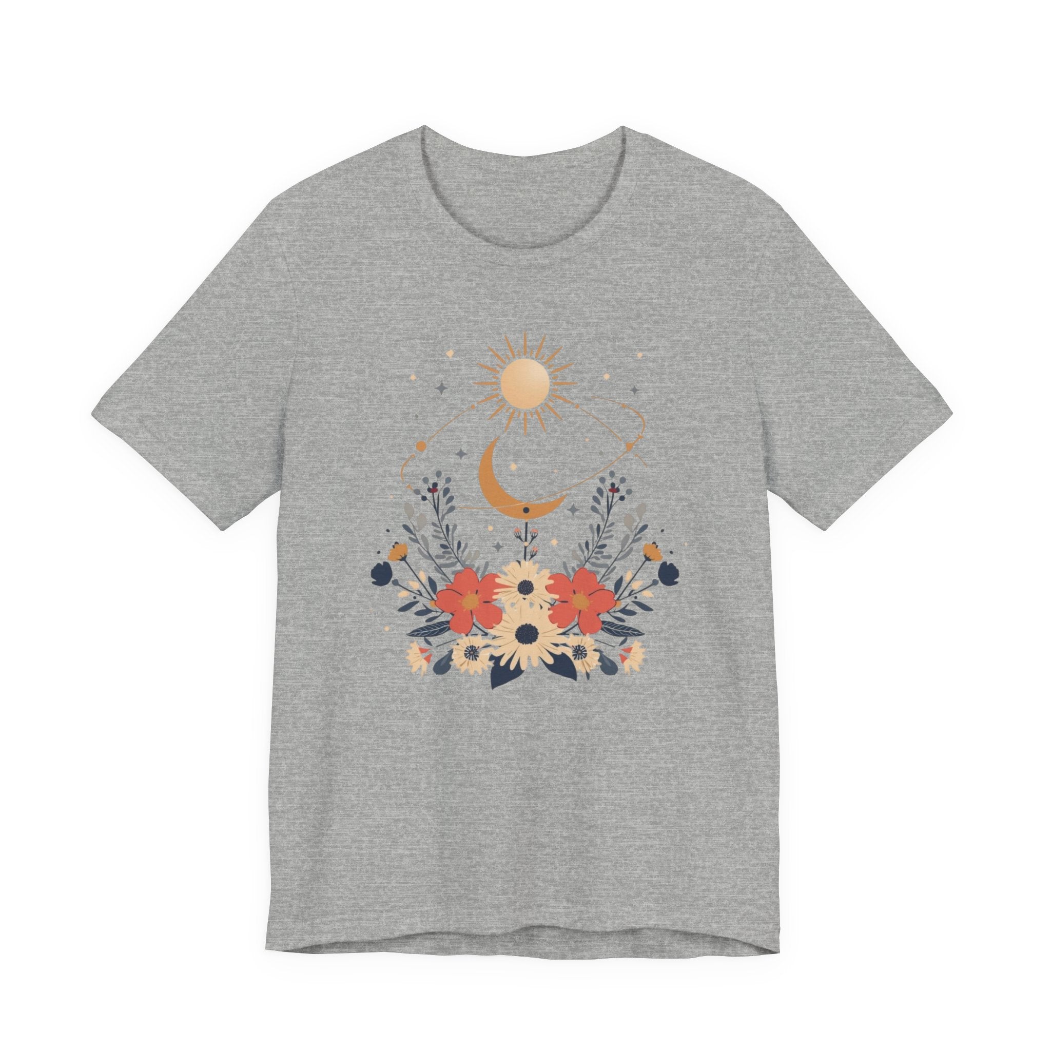 Celestial Orbit Floral Graphic T-Shirt