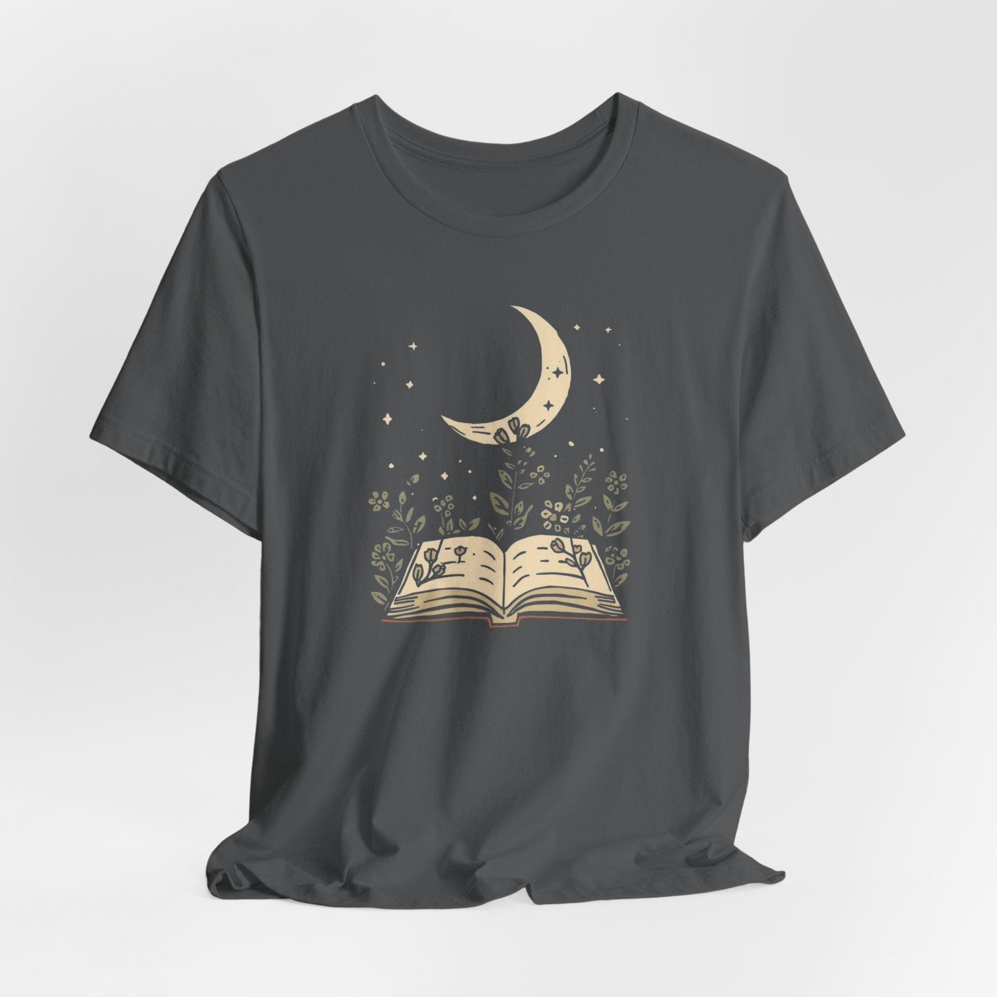 Moonlit Reading Garden Graphic T-Shirt