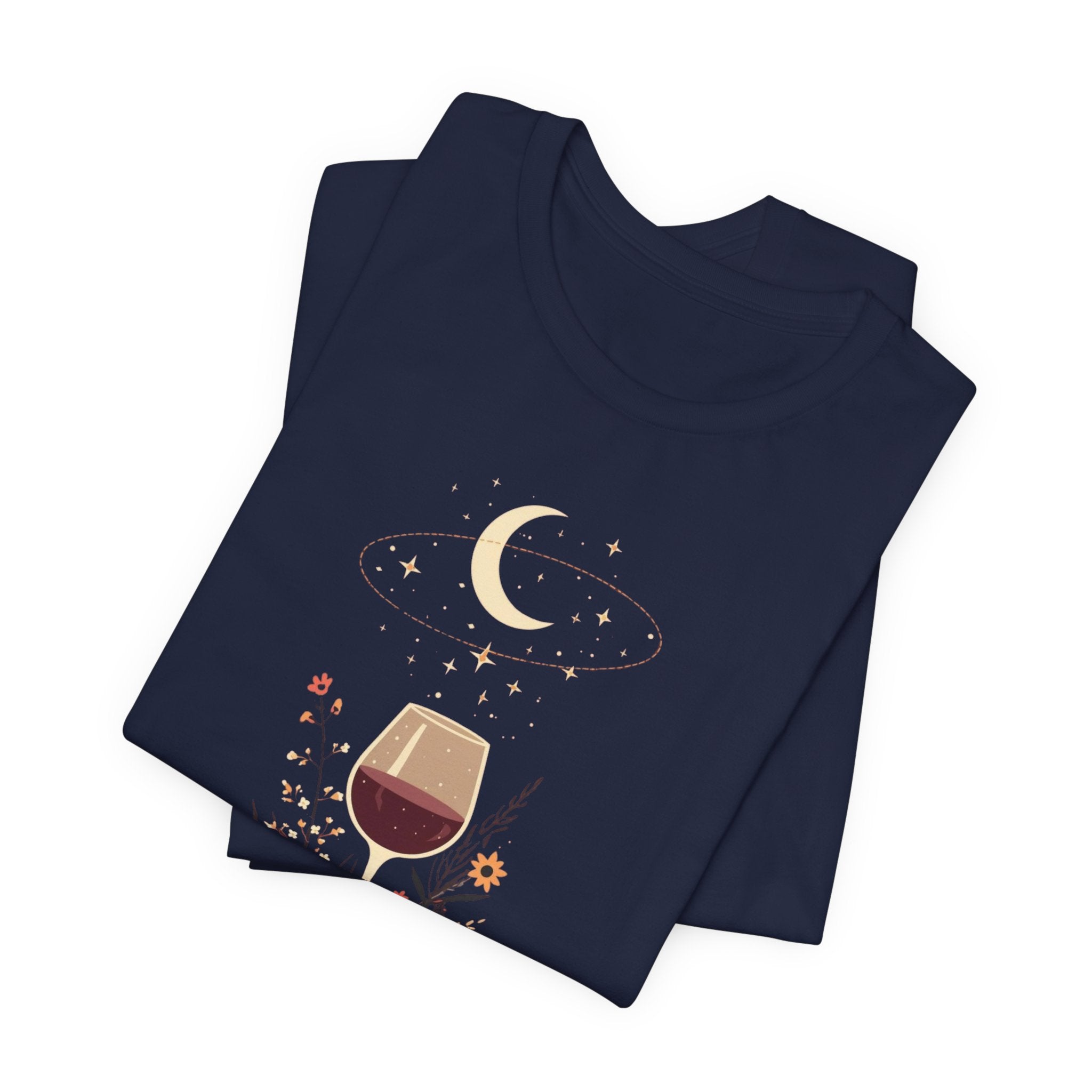 Celestial Wine & Wildflowers Graphic T-Shirt
