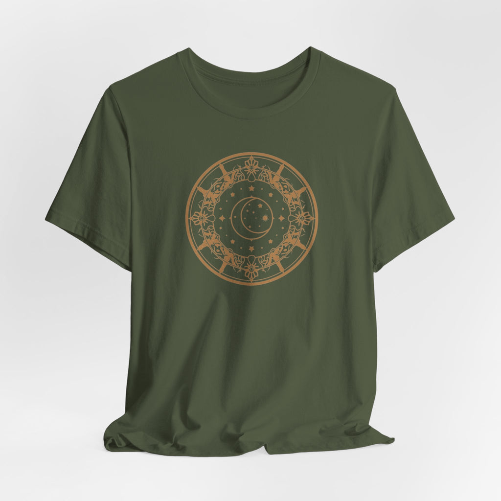 Celestial Moon & Stars Circle T-Shirt