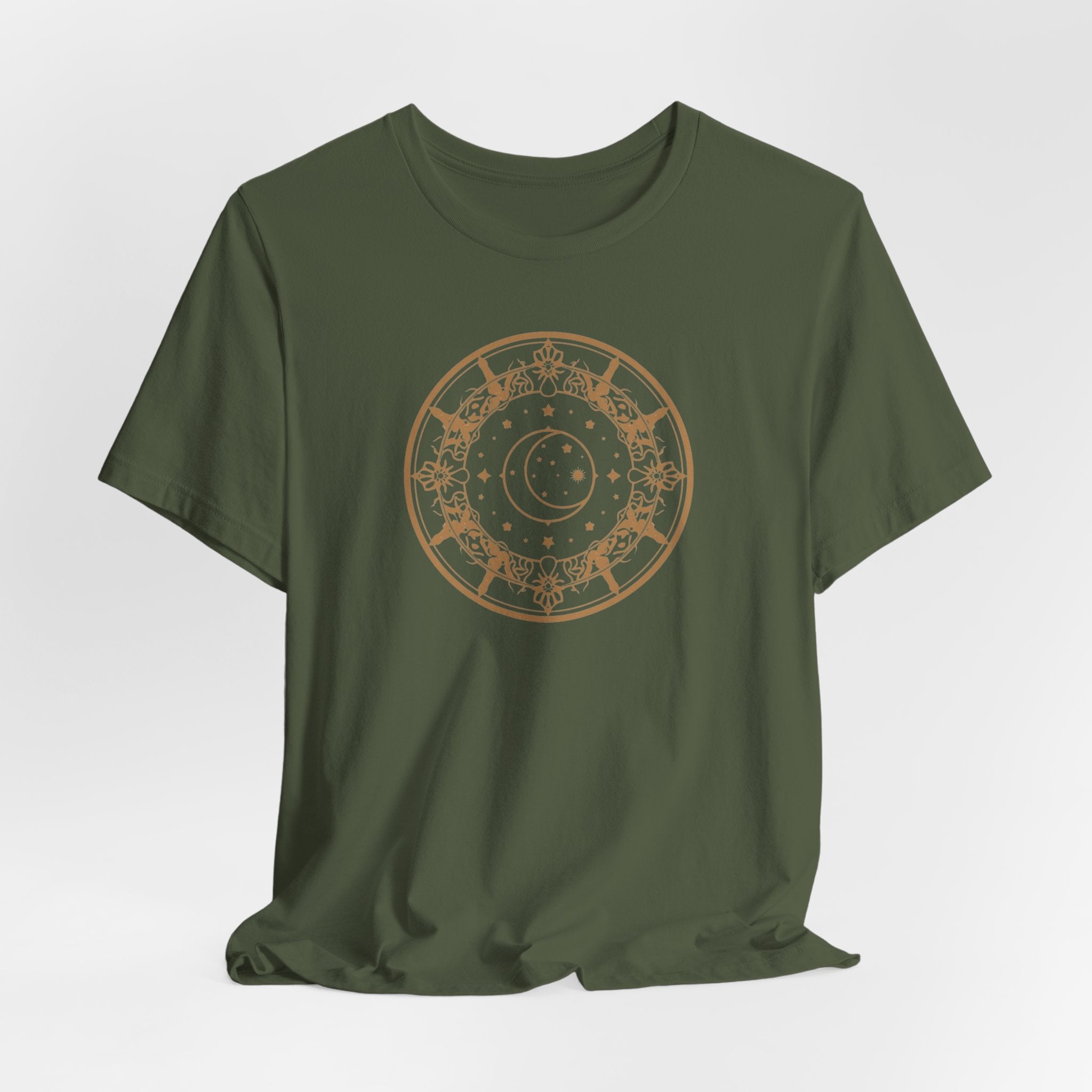 Celestial Moon & Stars Circle T-Shirt