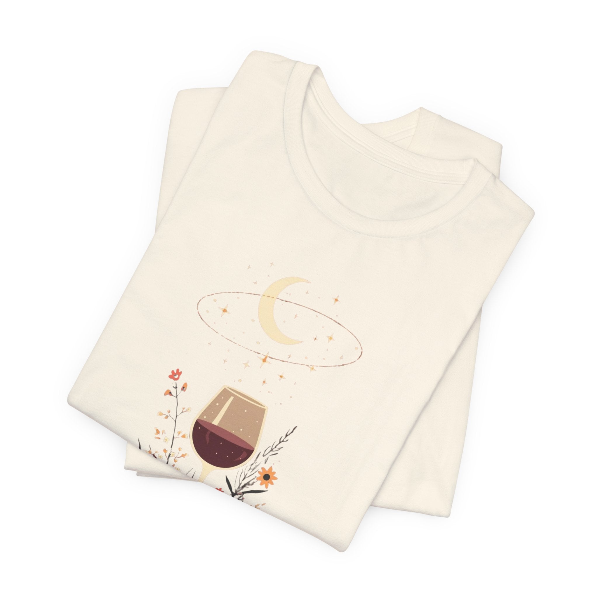 Celestial Wine & Wildflowers Graphic T-Shirt