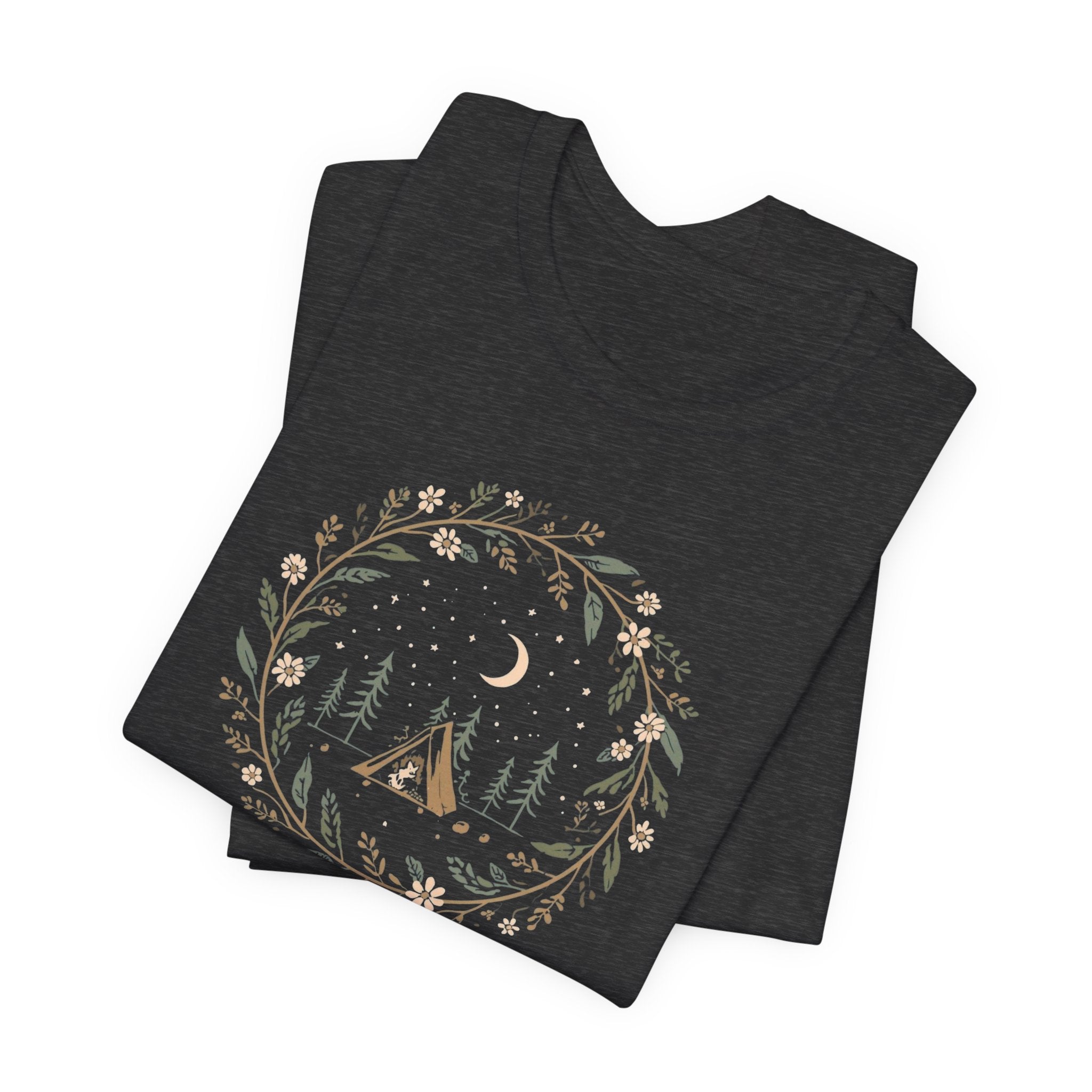Moonlit Forest Camping Graphic T-Shirt