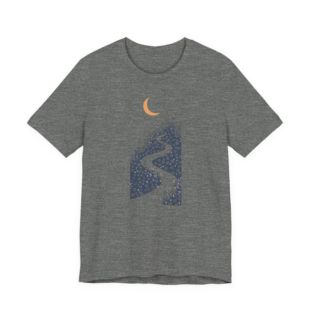 Moonlit Wildflower Path Graphic T-Shirt