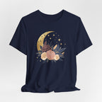 Golden Moon & Roses Celestial Graphic T-Shirt
