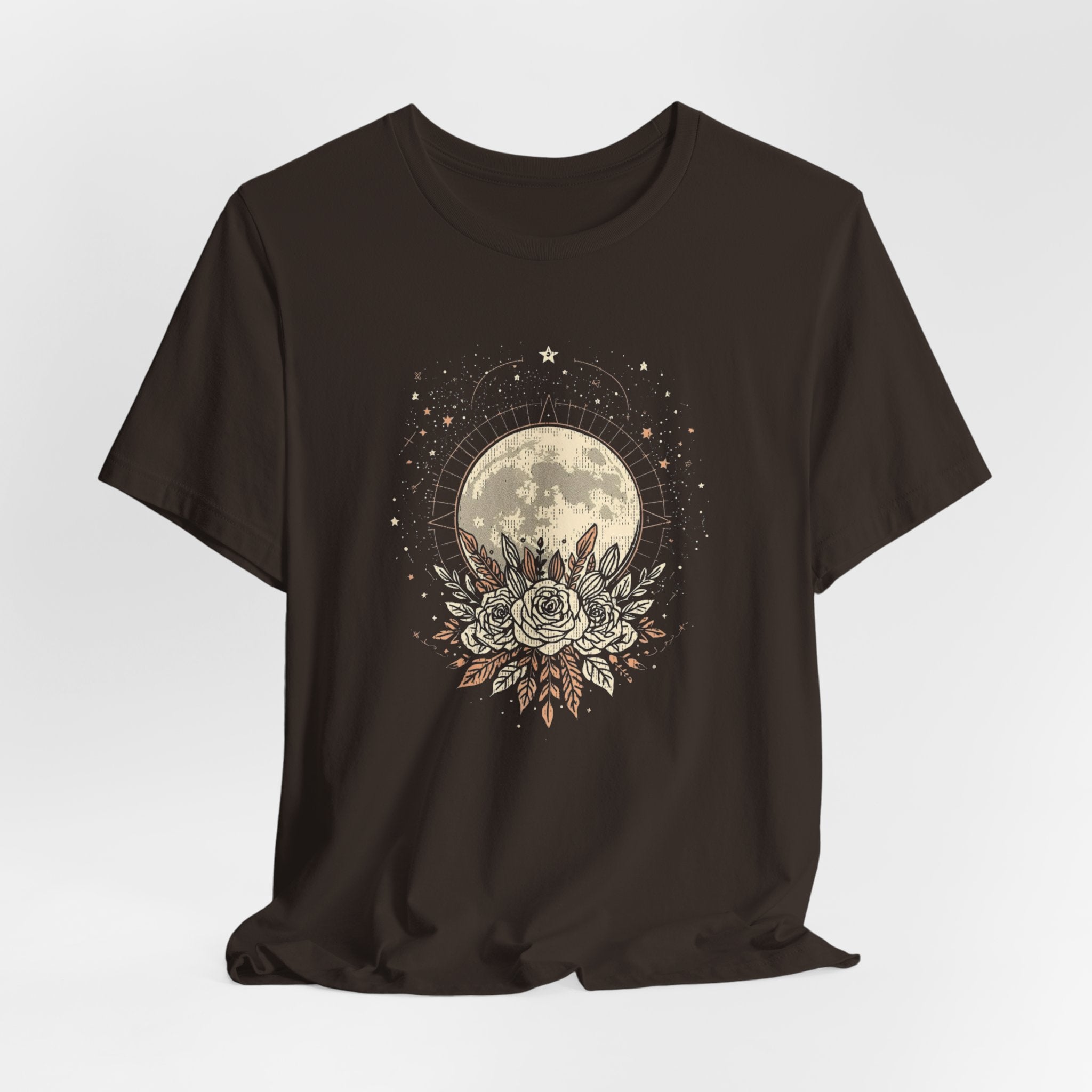 Full Moon & Flower Celestial Graphic T-Shirt