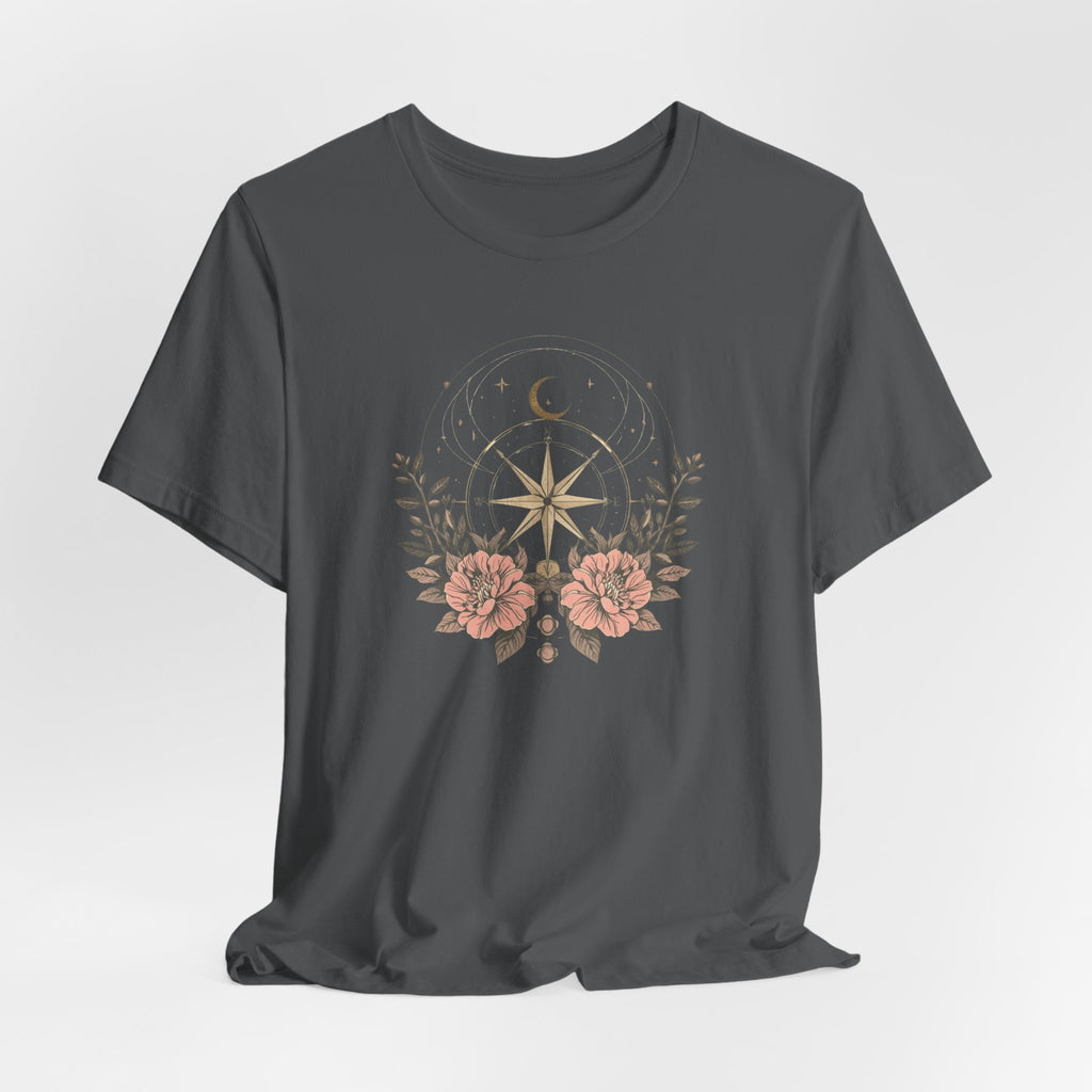 Celestial Compass Floral Graphic T-Shirt