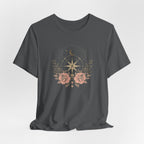 Celestial Compass Floral Graphic T-Shirt