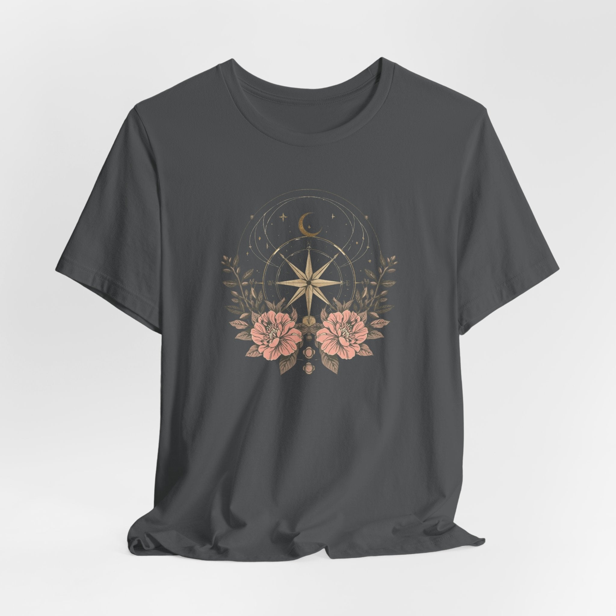 Celestial Compass Floral Graphic T-Shirt