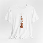 Warm Scandinavian Crescent Moon and Flowers T-Shirt