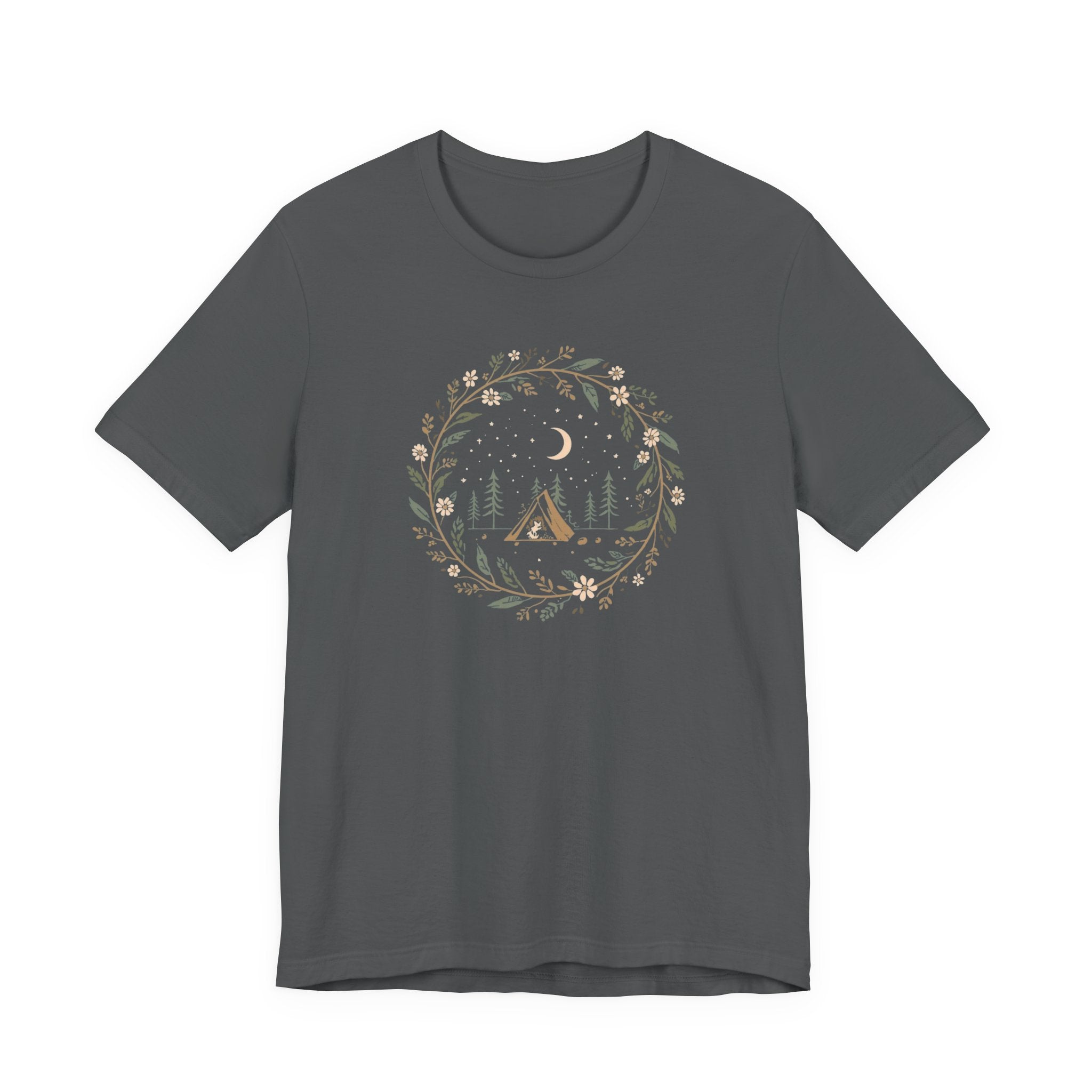 Moonlit Forest Camping Graphic T-Shirt