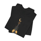 Celestial Floral Guitar Graphic T-Shirt