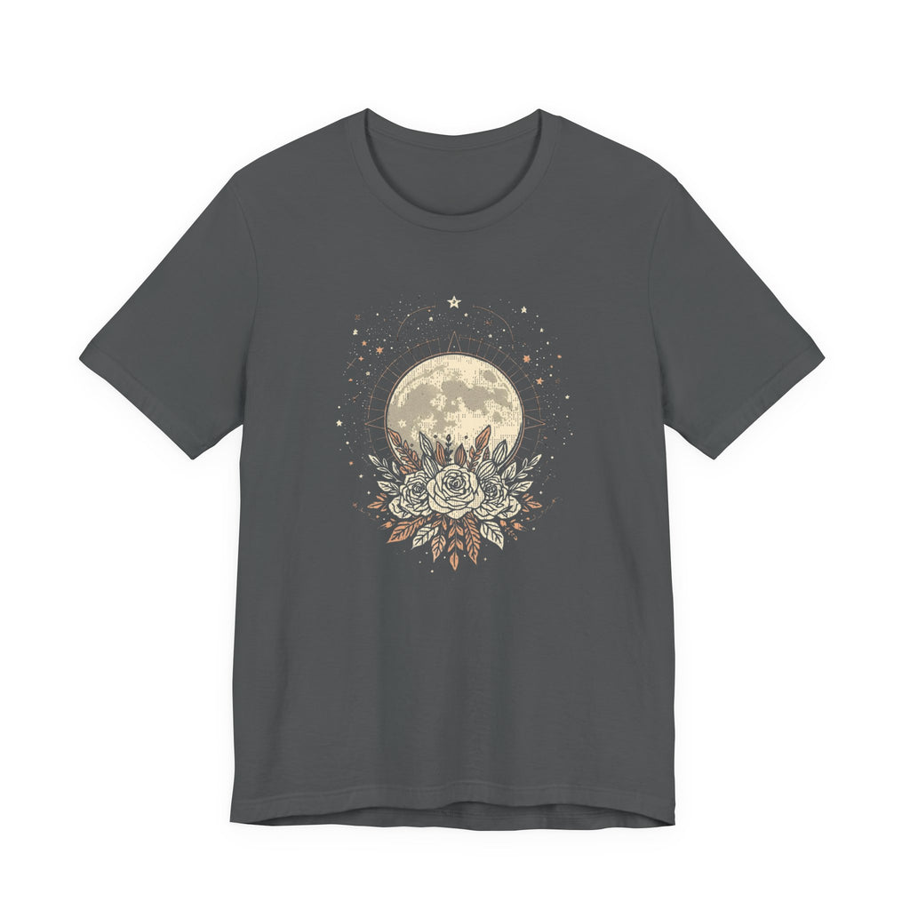 Full Moon & Flower Celestial Graphic T-Shirt