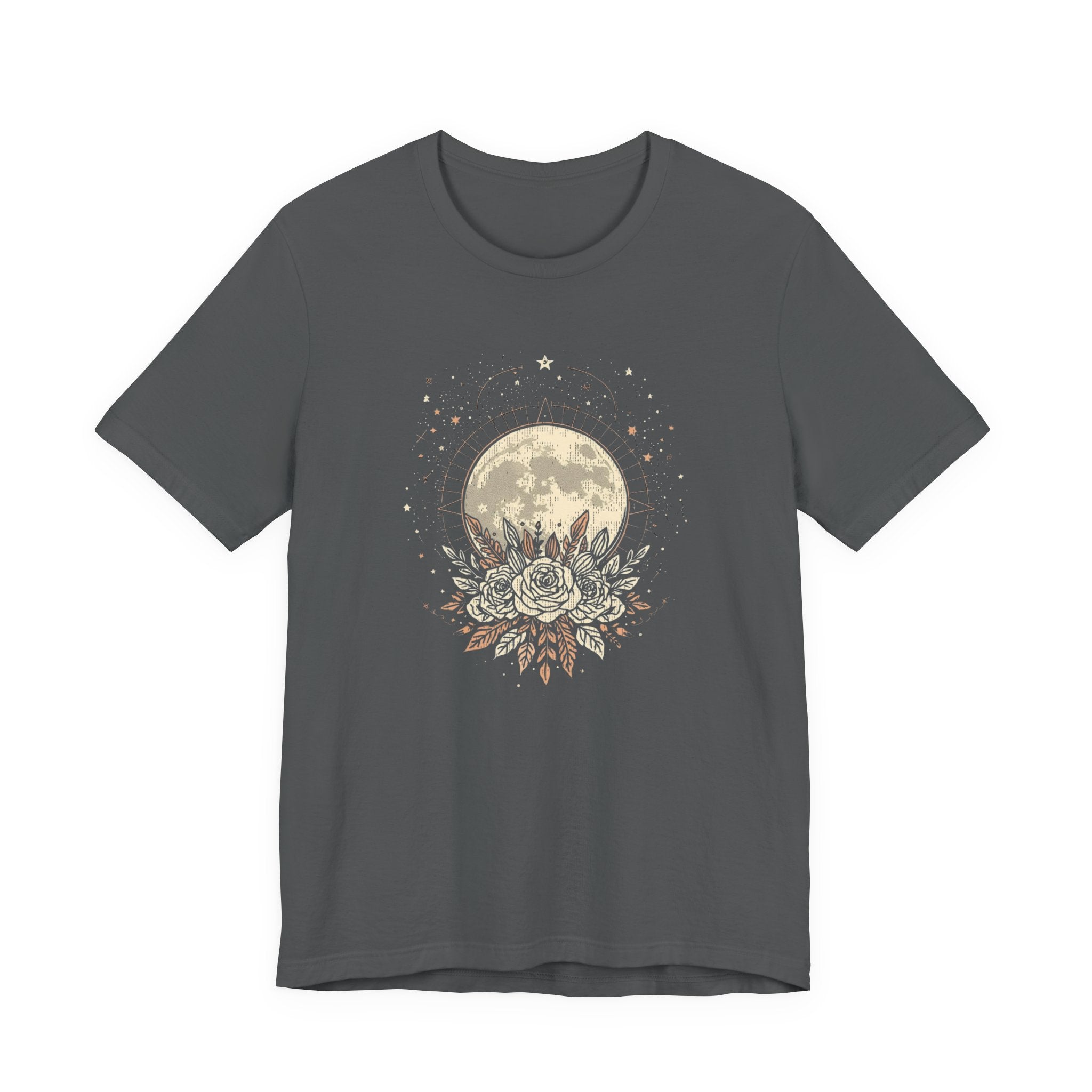 Full Moon & Flower Celestial Graphic T-Shirt