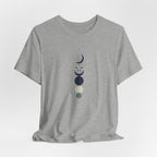 Blue Scandinavian Crescent Moon T-Shirt