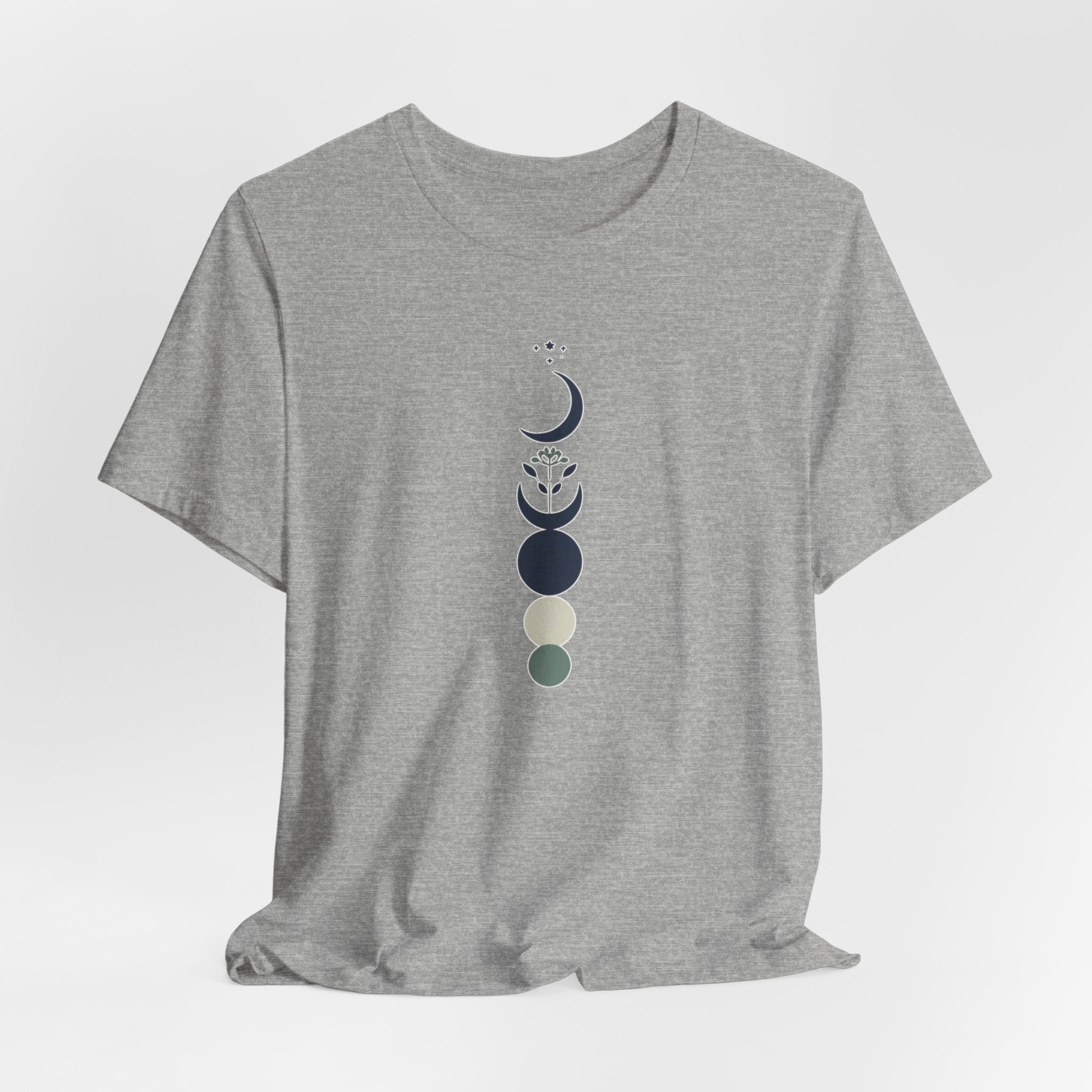 Blue Scandinavian Crescent Moon T-Shirt