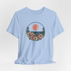 Sunset Ocean Moon Floral T-Shirt