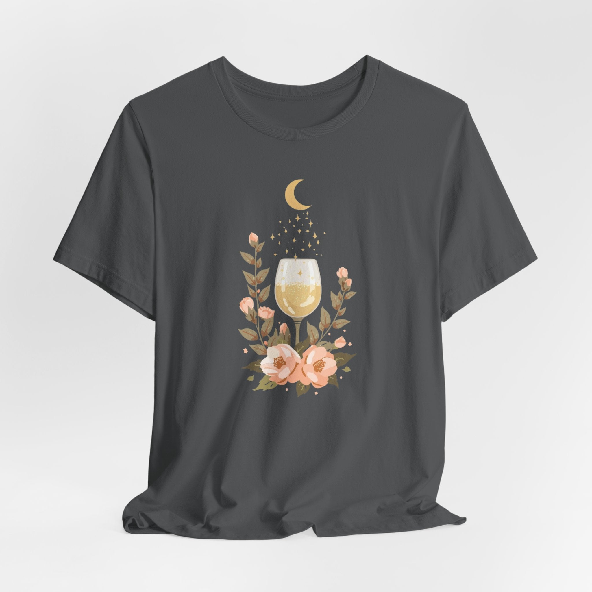 Celestial Wine & Blush Florals Graphic T-Shirt
