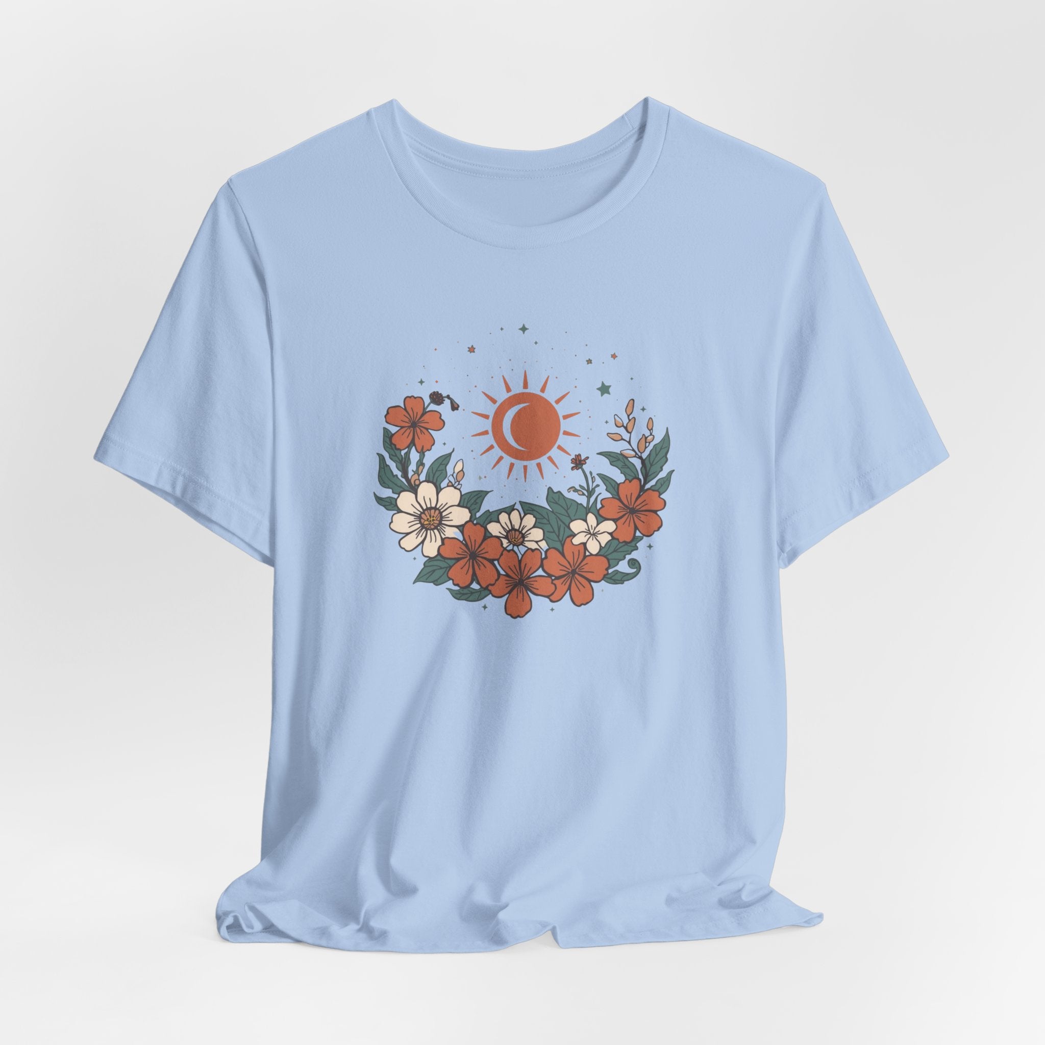 Tropical Sun & Moon Floral T-Shirt