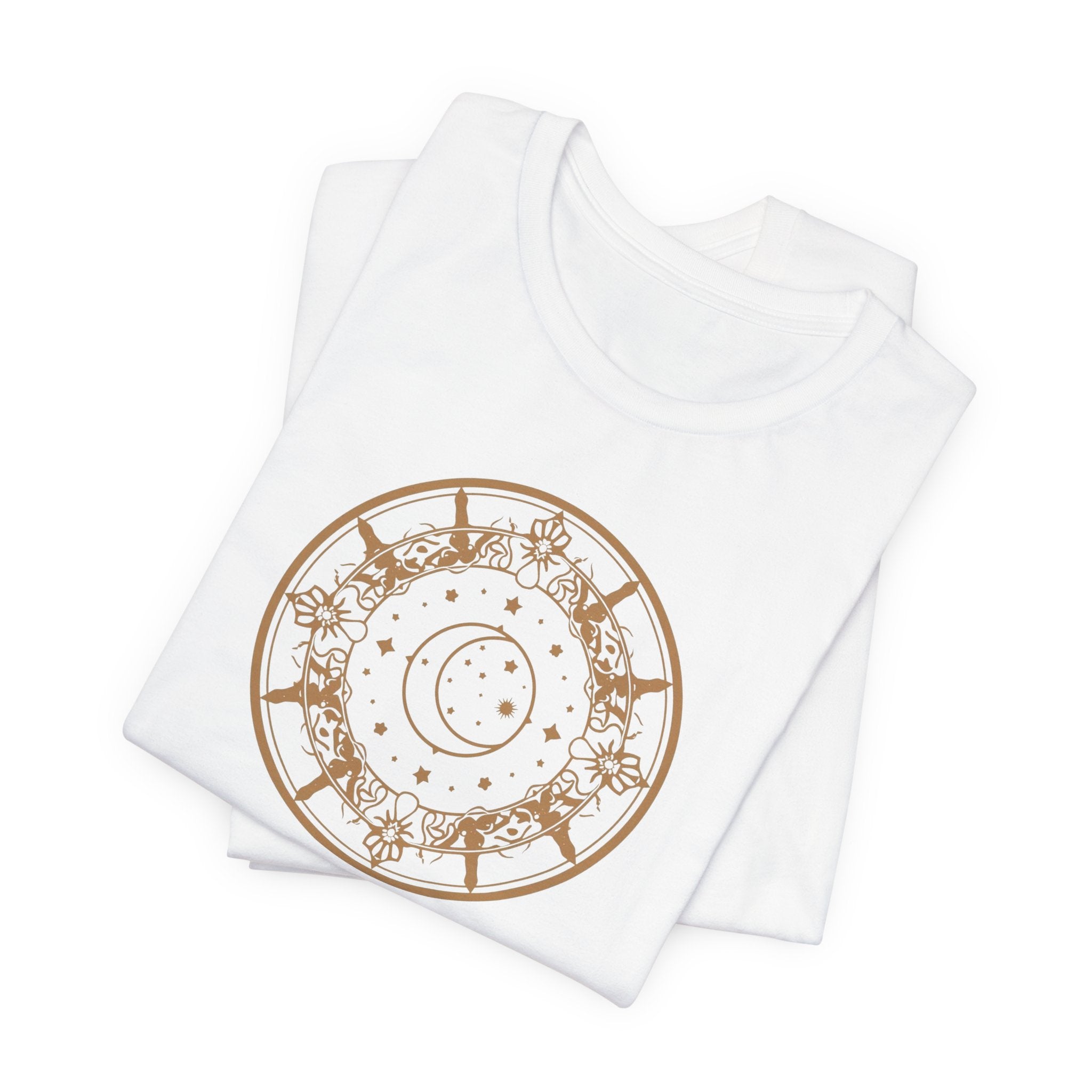 Celestial Moon & Stars Circle T-Shirt