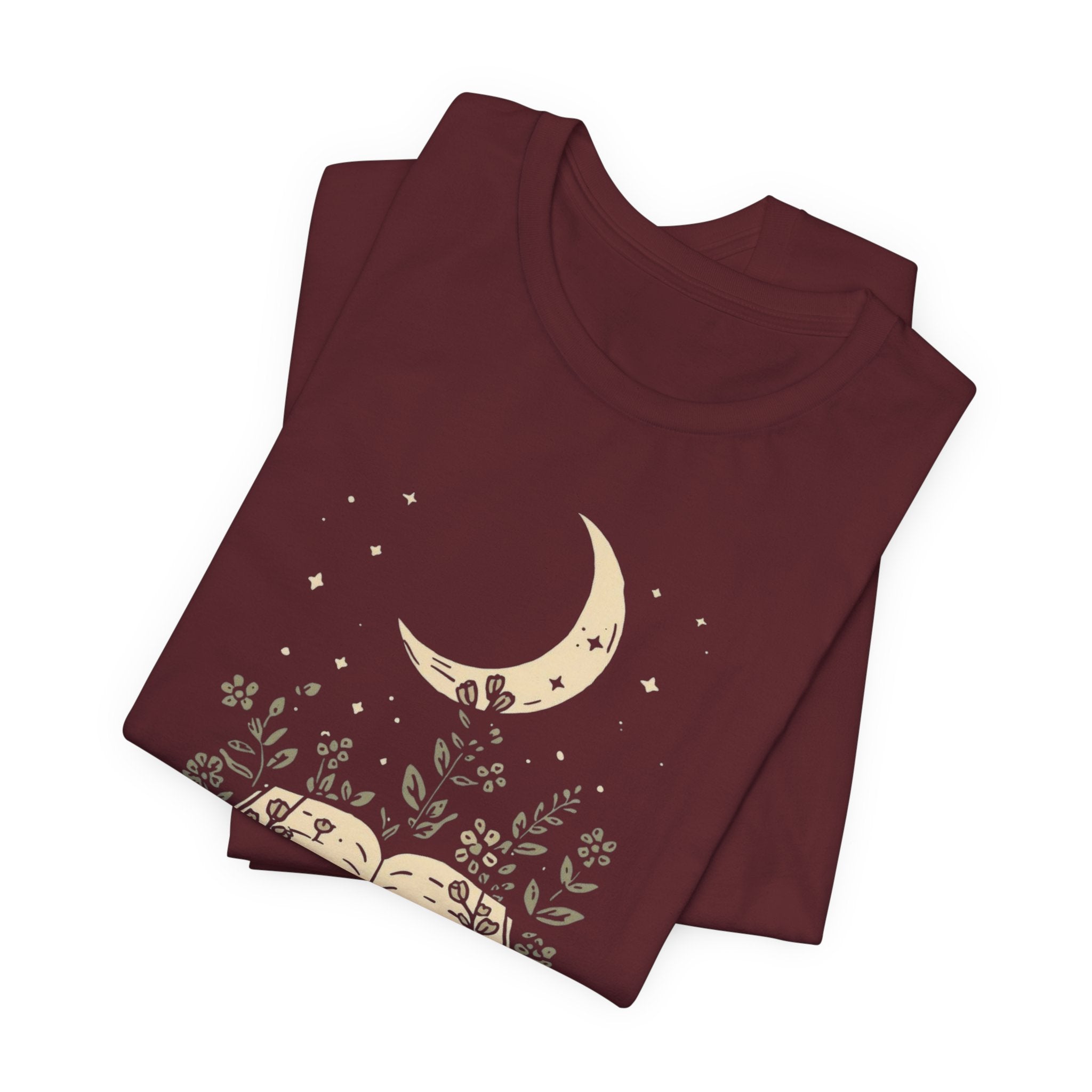 Moonlit Reading Garden Graphic T-Shirt