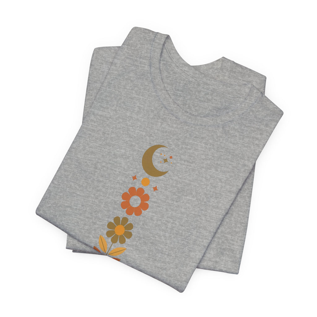 Retro Moon and Flowers T-Shirt