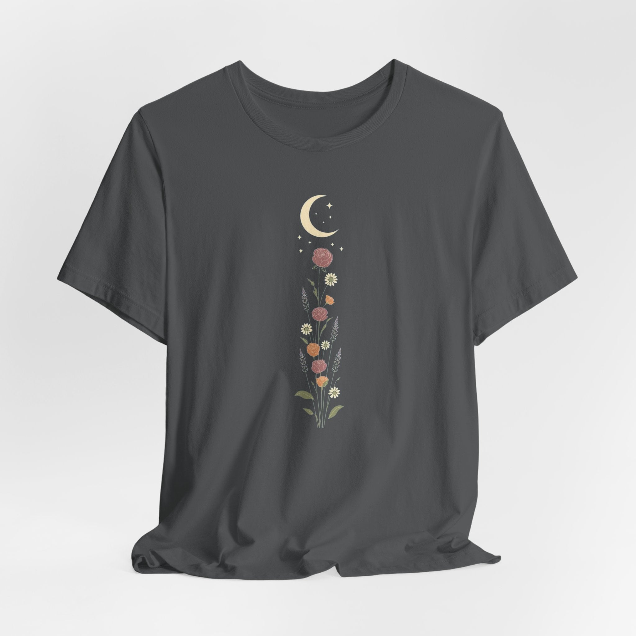 Wildflowers and Crescent Moon T-Shirt