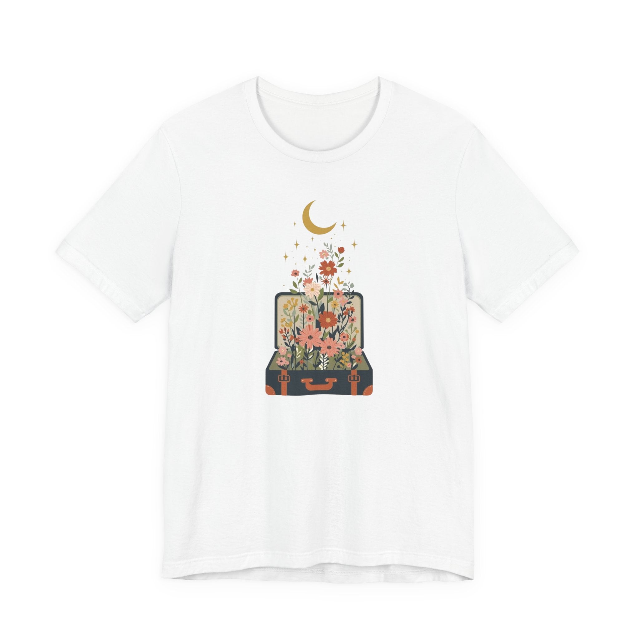 Blooming Suitcase Celestial Graphic T-Shirt