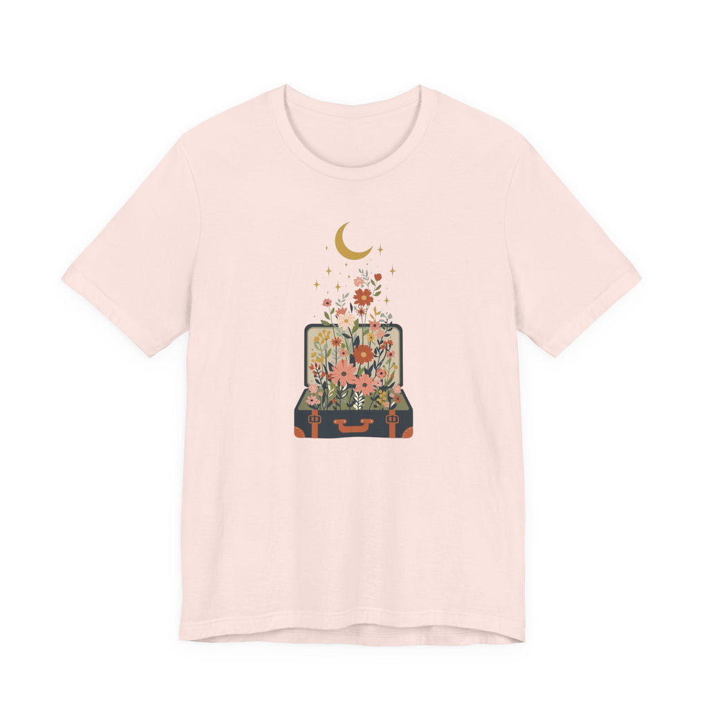 Blooming Suitcase Celestial Graphic T-Shirt
