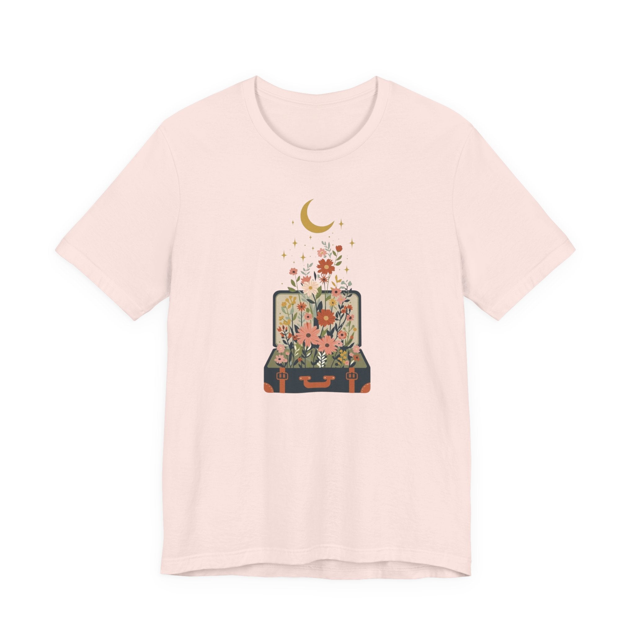 Blooming Suitcase Celestial Graphic T-Shirt