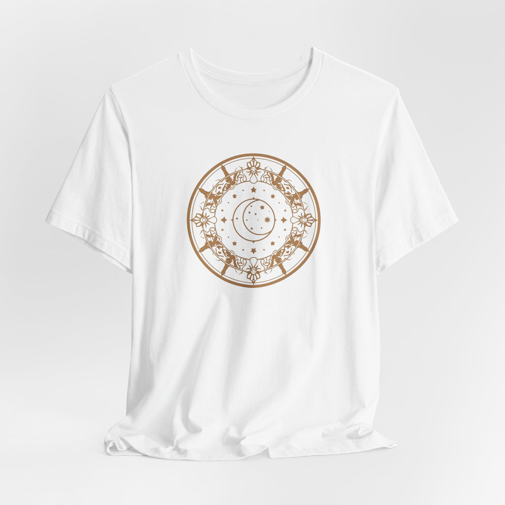 Celestial Moon & Stars Circle T-Shirt