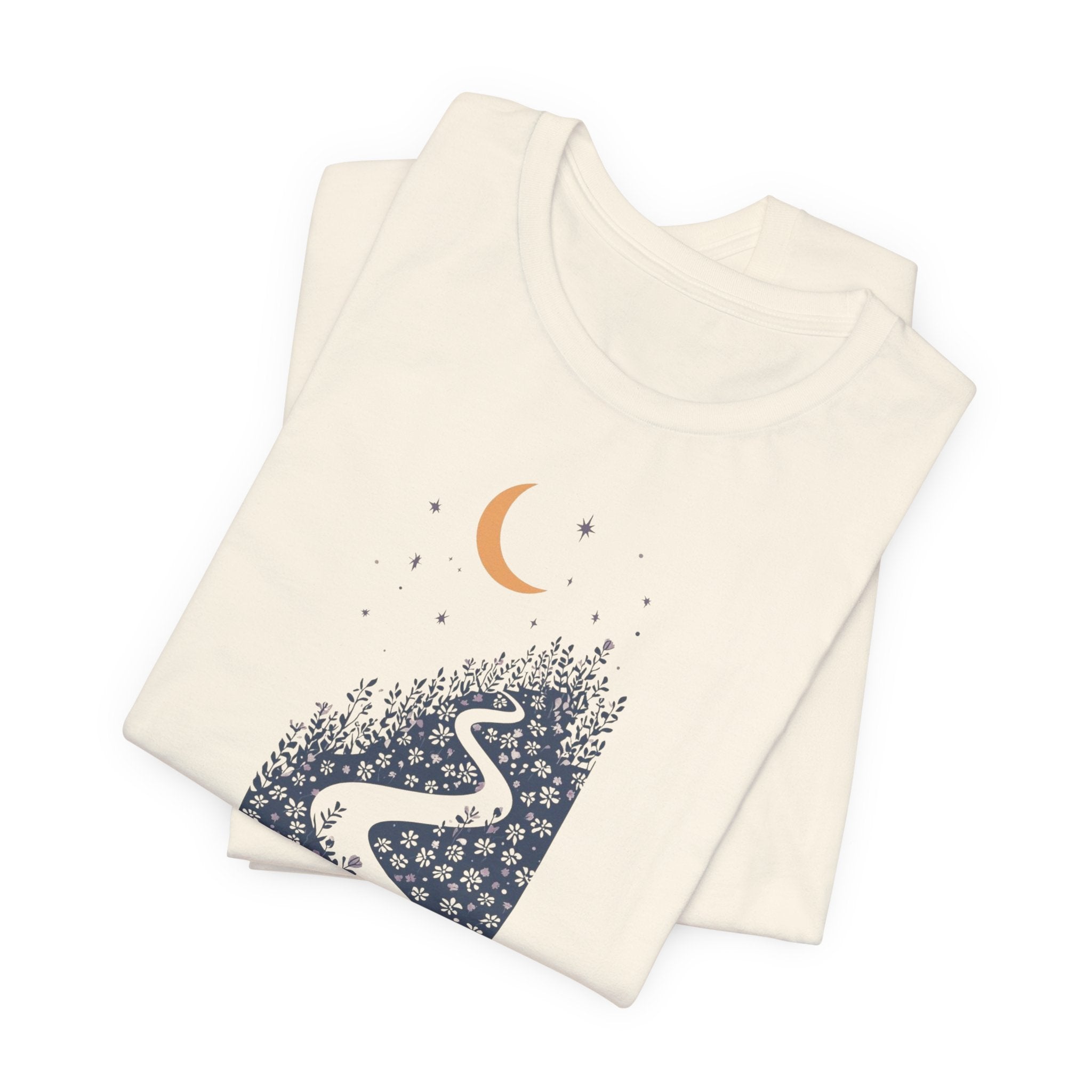 Moonlit Wildflower Path Graphic T-Shirt