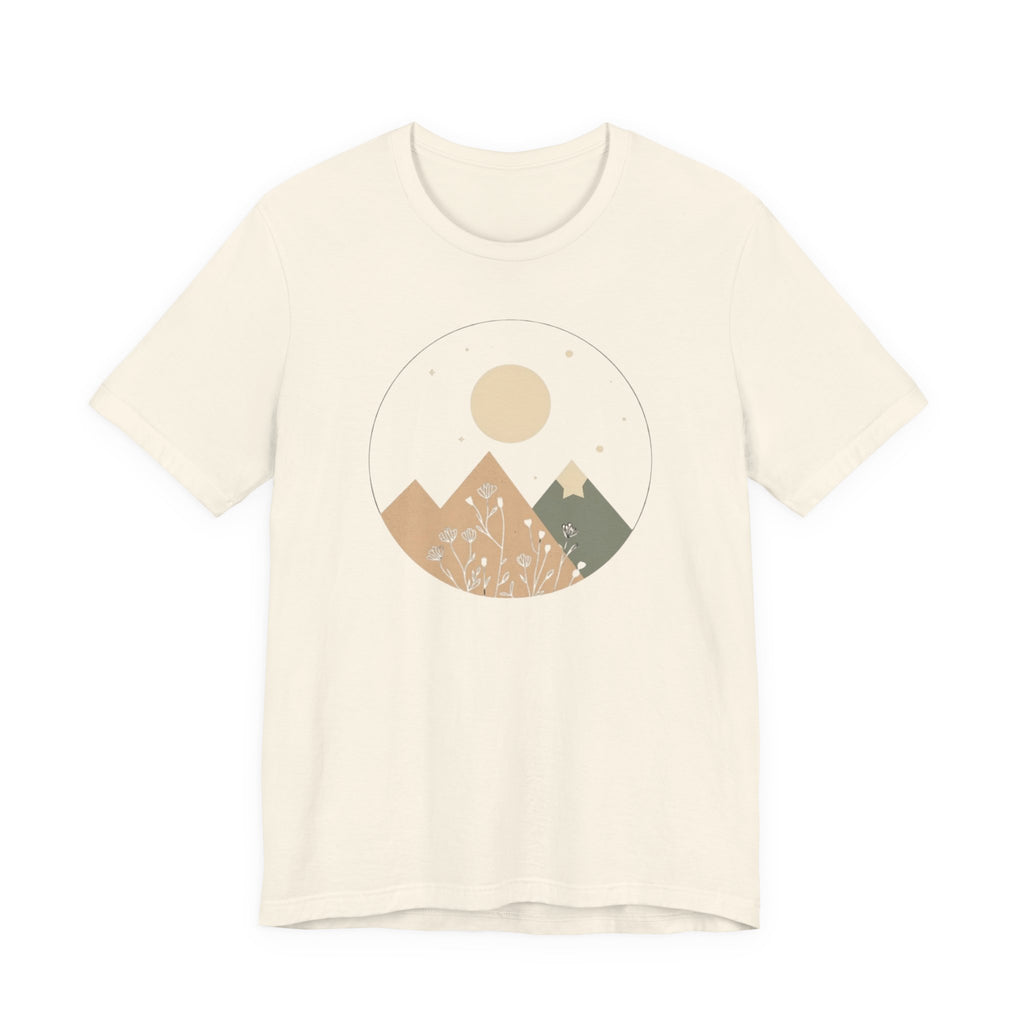 Moonlit Mountain and Flowers T-Shirt