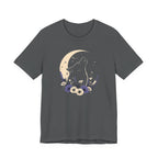 Moonlit Wolf Wildflower Graphic T-Shirt