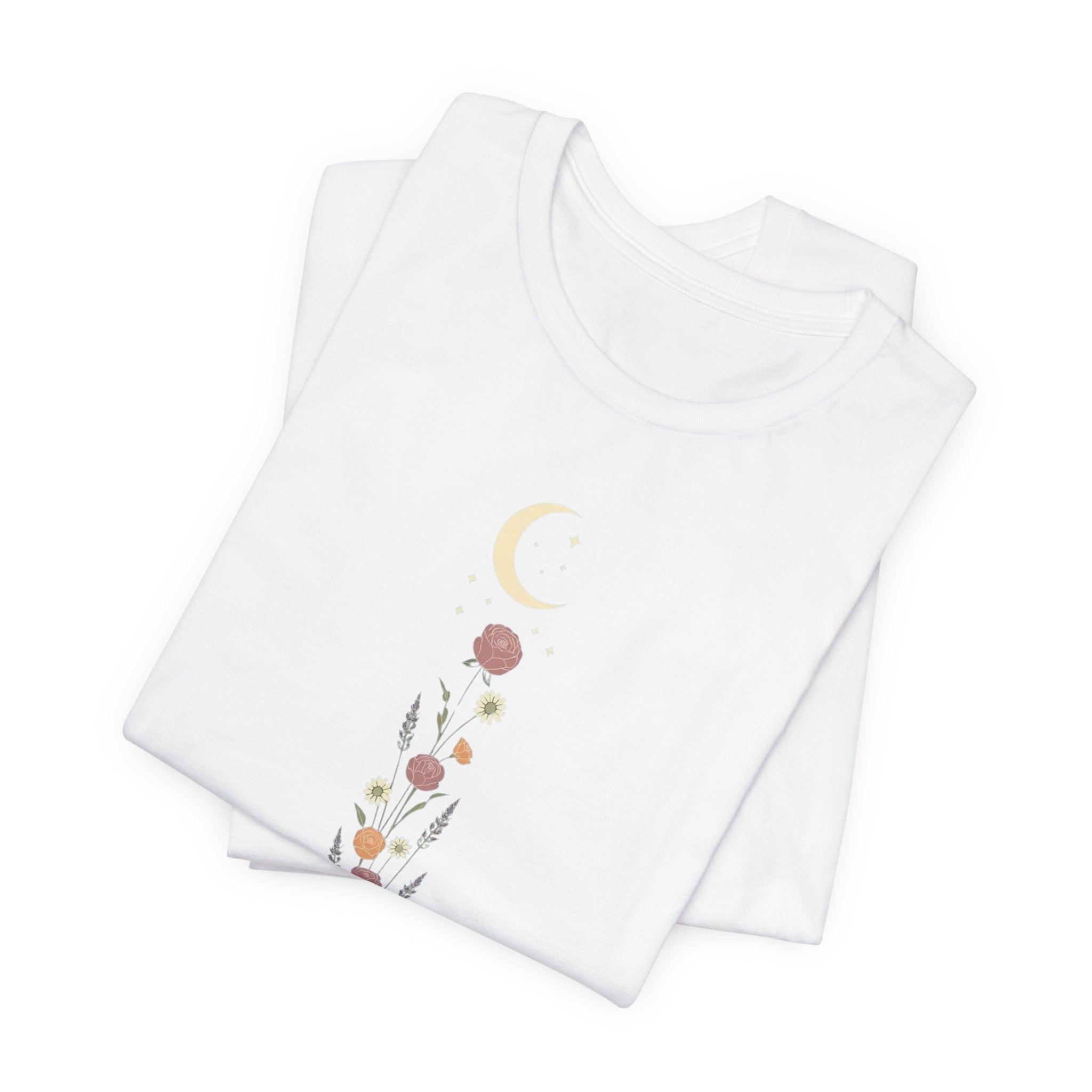 Wildflowers and Crescent Moon T-Shirt