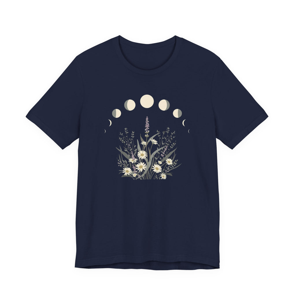 Lavender and Daisy Moon Phases T-Shirt
