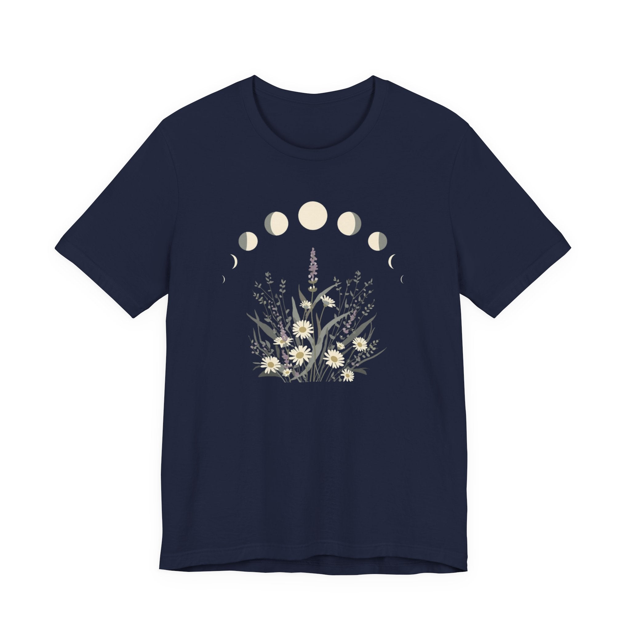 Lavender and Daisy Moon Phases T-Shirt