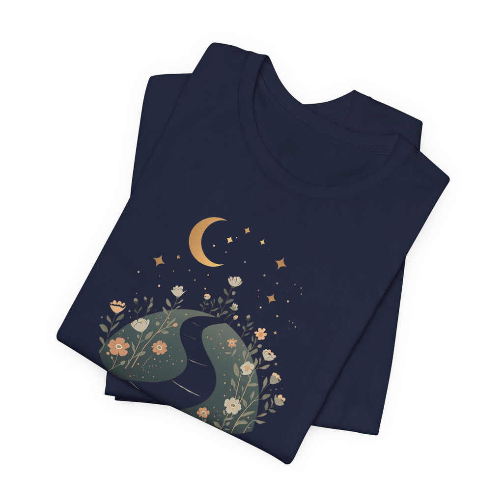Moonlit Wildflower Path Graphic T-Shirt