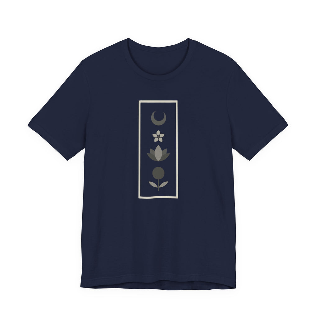 Scandinavian Moon and Flowers T-Shirt