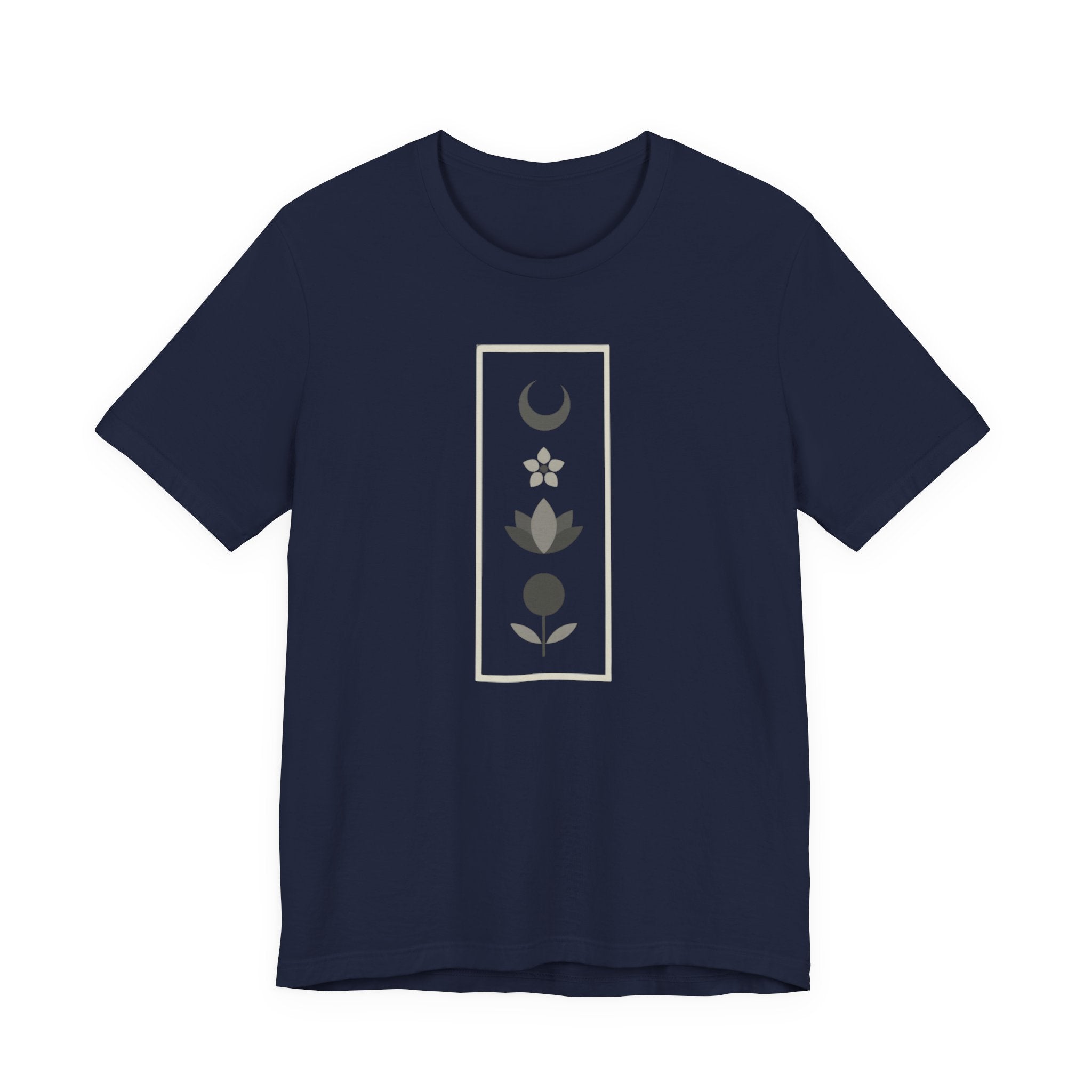 Scandinavian Moon and Flowers T-Shirt