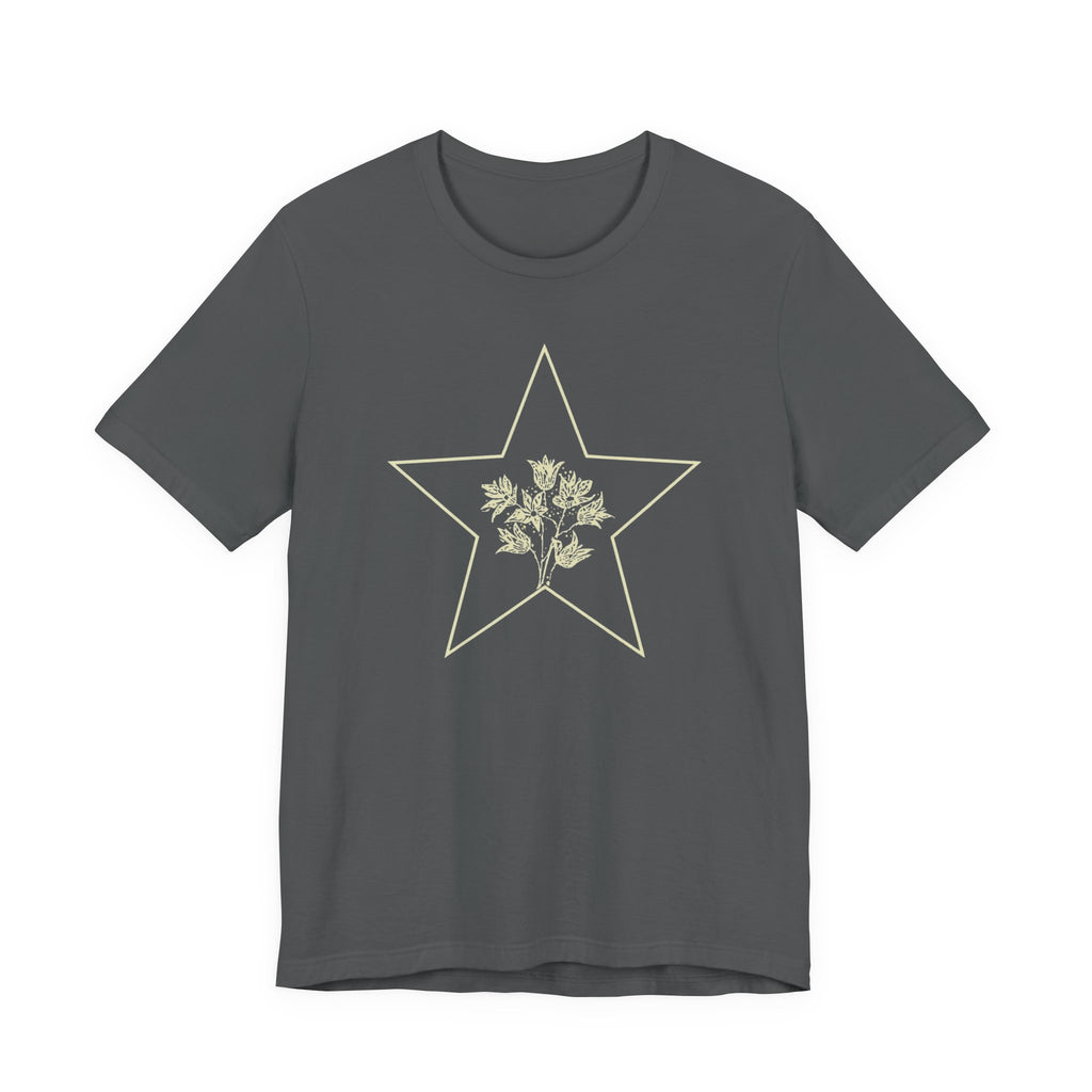 Minimalist Floral Star Graphic T-Shirt
