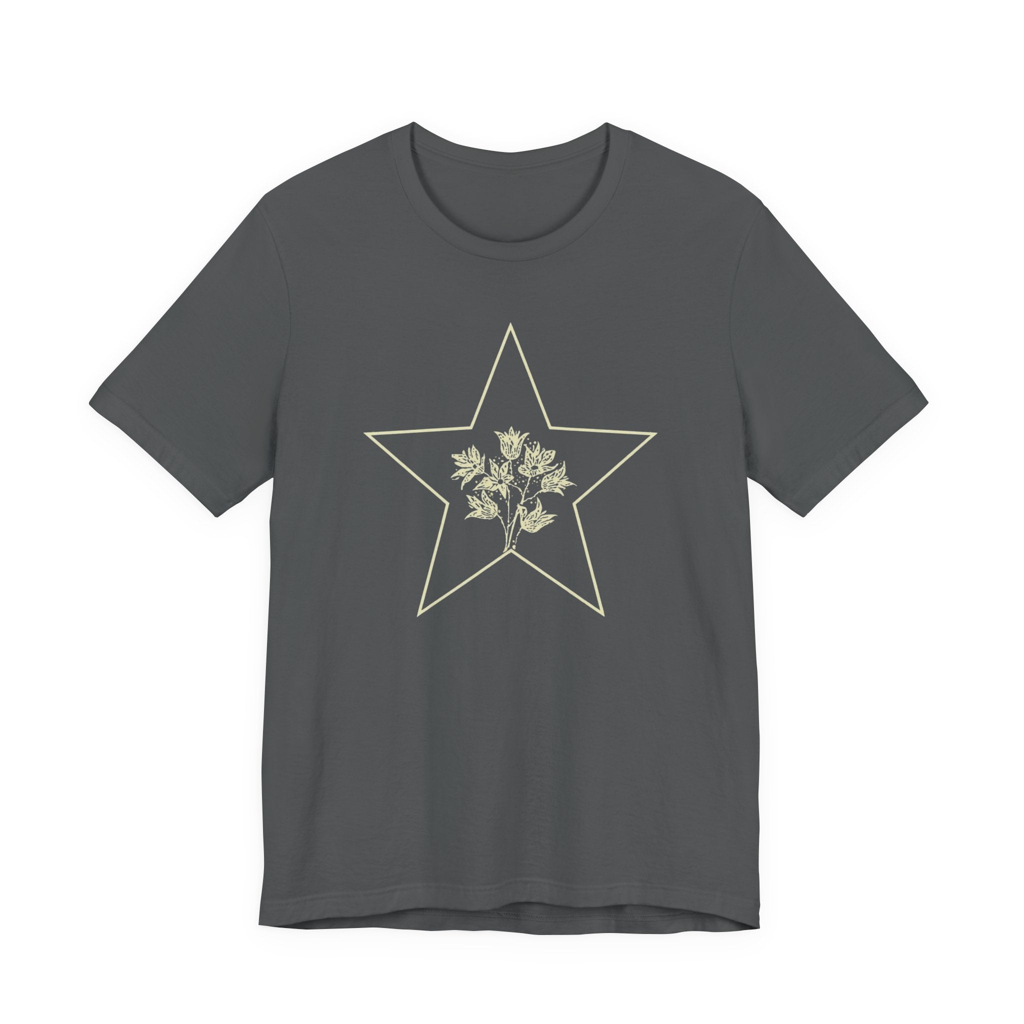 Minimalist Floral Star Graphic T-Shirt