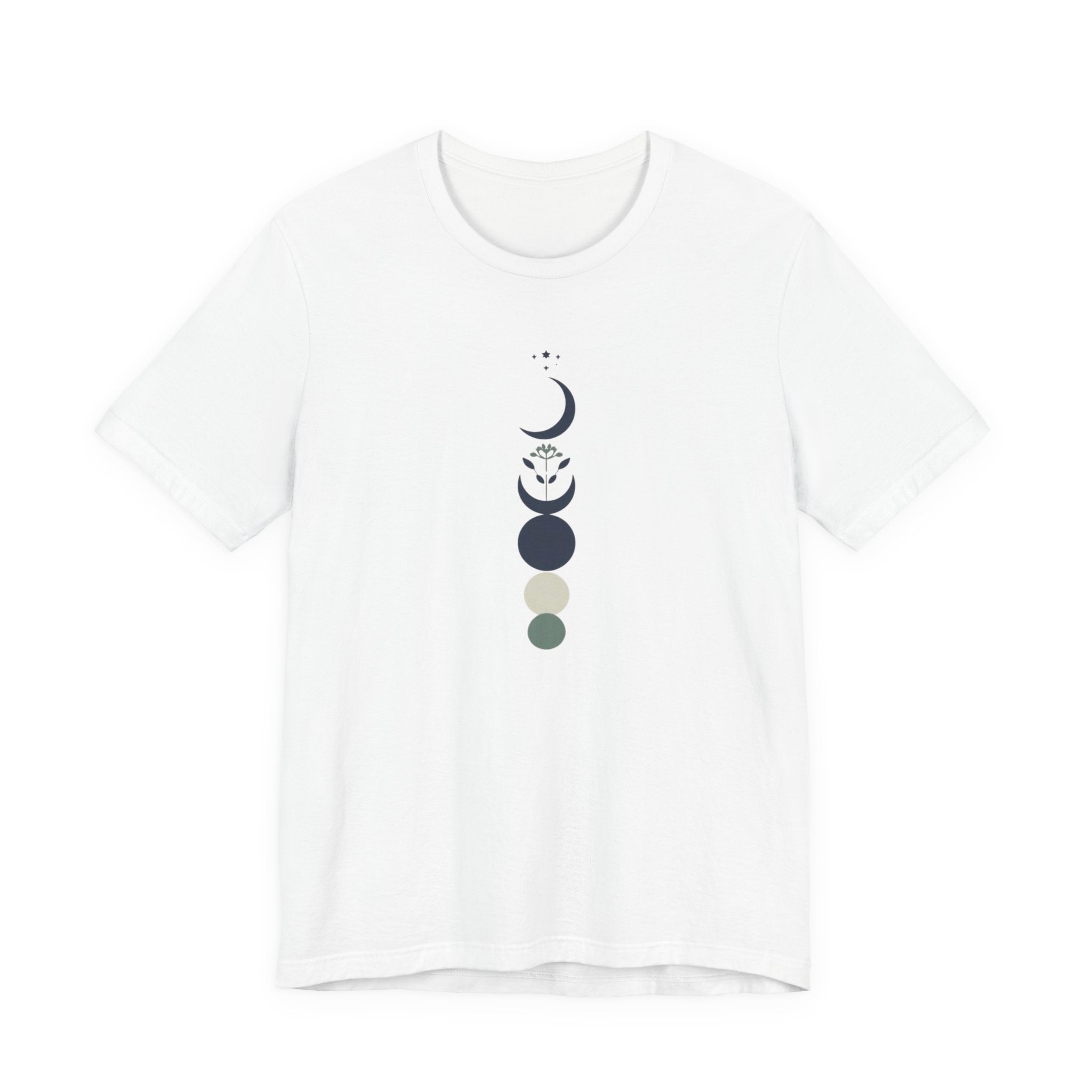 Blue Scandinavian Crescent Moon T-Shirt