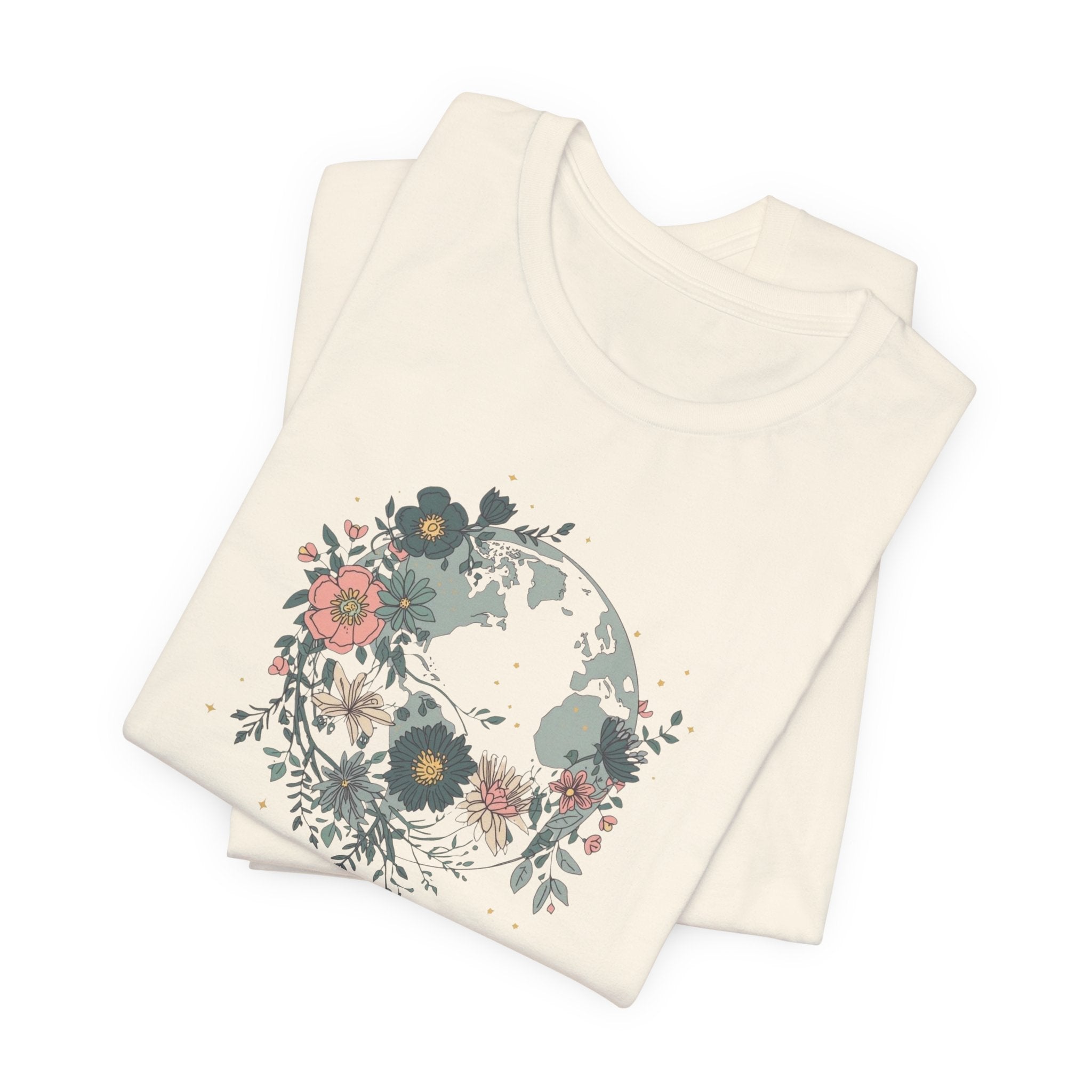 Floral Earth Graphic T-Shirt