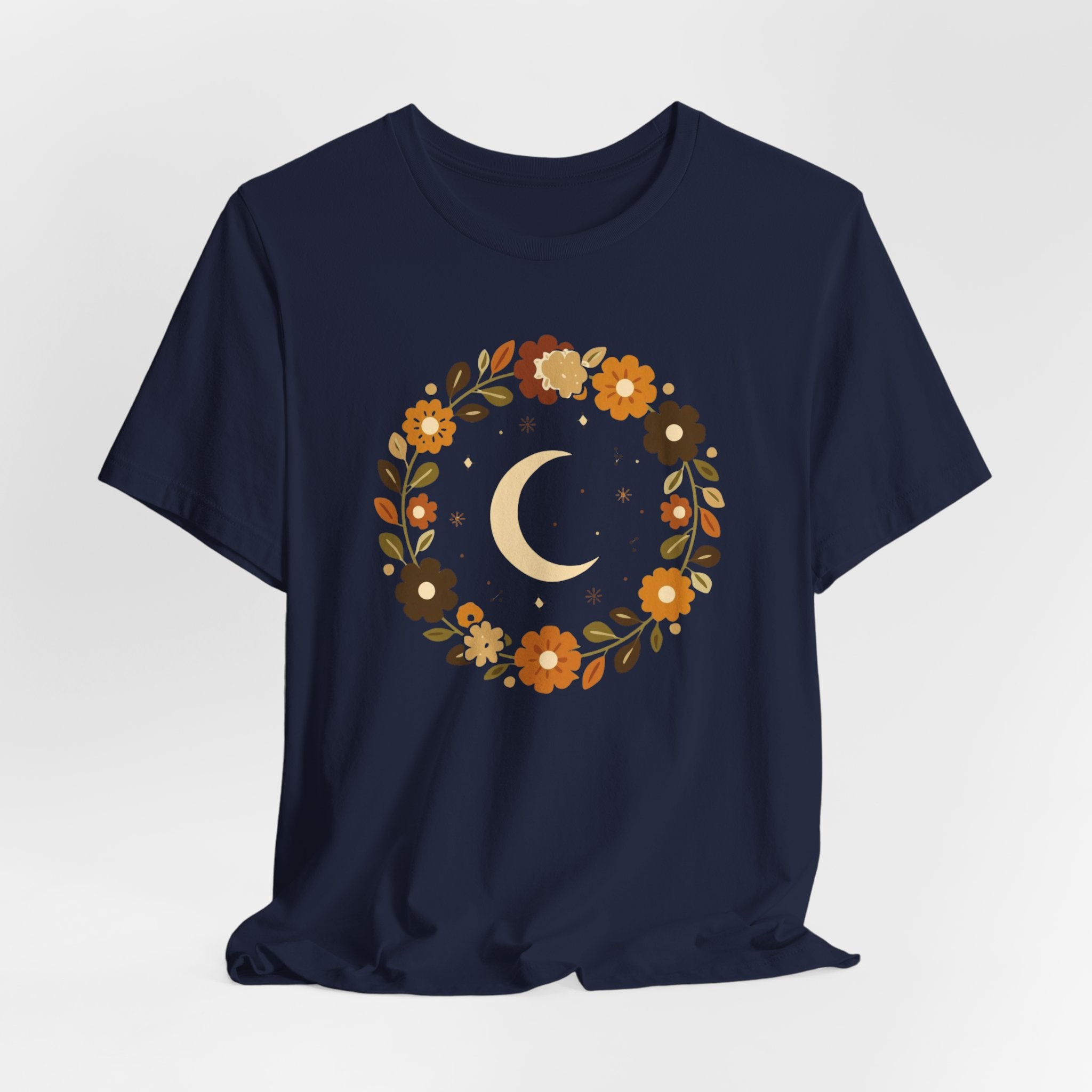 Retro Celestial Floral Wreath T-Shirt