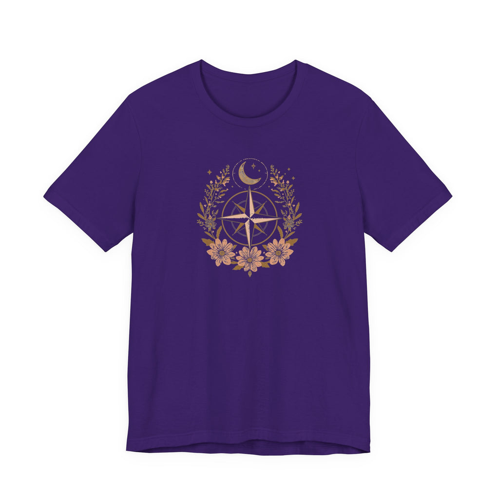 Celestial Compass Floral Graphic T-Shirt