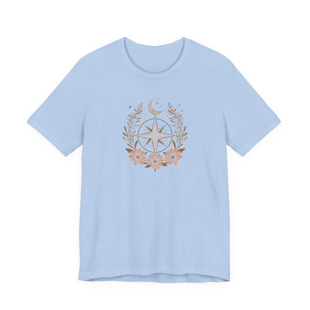 Celestial Compass Floral Graphic T-Shirt