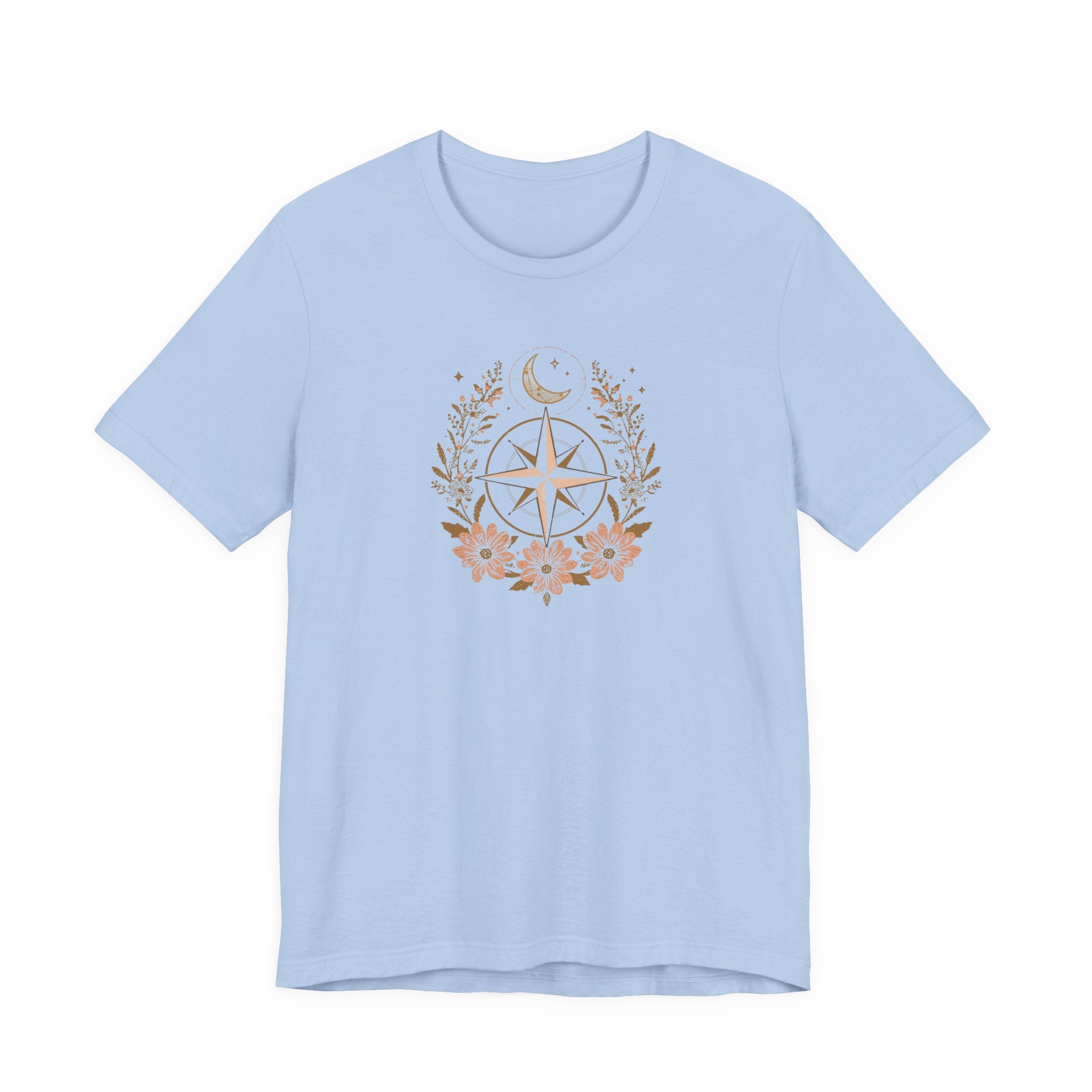 Celestial Compass Floral Graphic T-Shirt