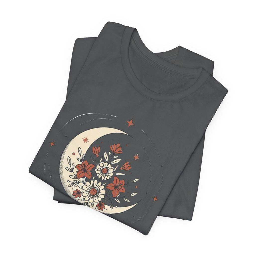 Crescent Moon and Flowers T-Shirt
